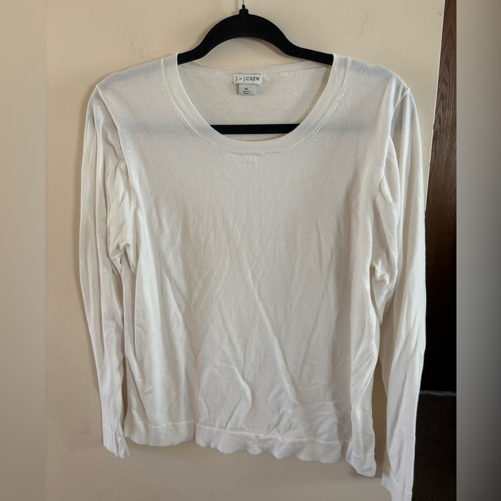 J. Crew Women's Cream Long Sleeve sweater